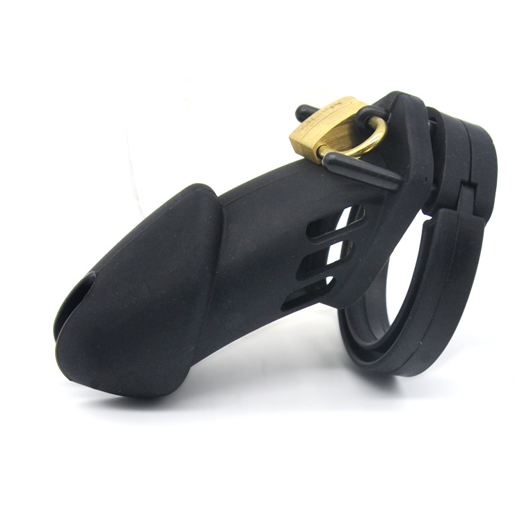 Silicone Male Chastity Device With Interchangeable Penis Rings Sex Toy For Men In 4 Colors - 1