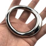 Male Stainless Steel Penis Ring Bondage Ball Heavy Cock Rings Scrotum Stretcher Delayed Ejaculation Sex Toys For Man - 4
