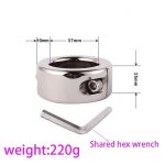 Stainless Steel Height Heavy Ball Stretcher Scrotum Bondage Training Bdsm Cock Ring Sex Toys For Men 300 400g - 5