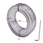 Stainless Steel Penis Ring Sex Delay Dick Stretcher Product Male Device Metal Screw Lock Semen Cock Cage Chastity Men Adult Toy - 5