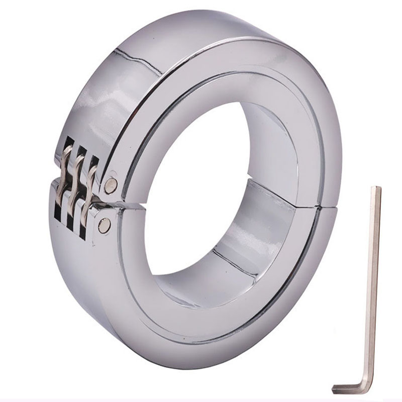 Stainless Steel Male Chastity Device Adult Toy Penis Ring Semen Lock Sex Delay Stretcher - 6