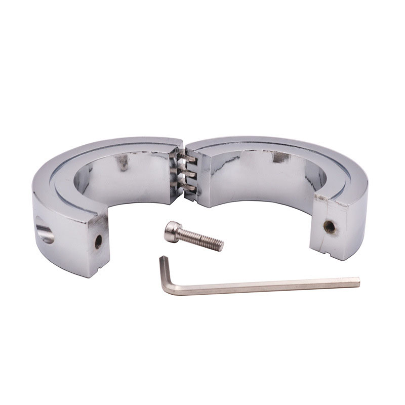 Stainless Steel Male Chastity Device Adult Toy Penis Ring Semen Lock Sex Delay Stretcher - 4