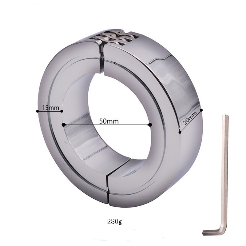 Stainless Steel Male Chastity Device Adult Toy Penis Ring Semen Lock Sex Delay Stretcher - 3
