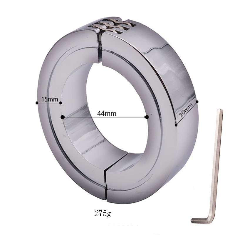 Stainless Steel Male Chastity Device Adult Toy Penis Ring Semen Lock Sex Delay Stretcher - 2