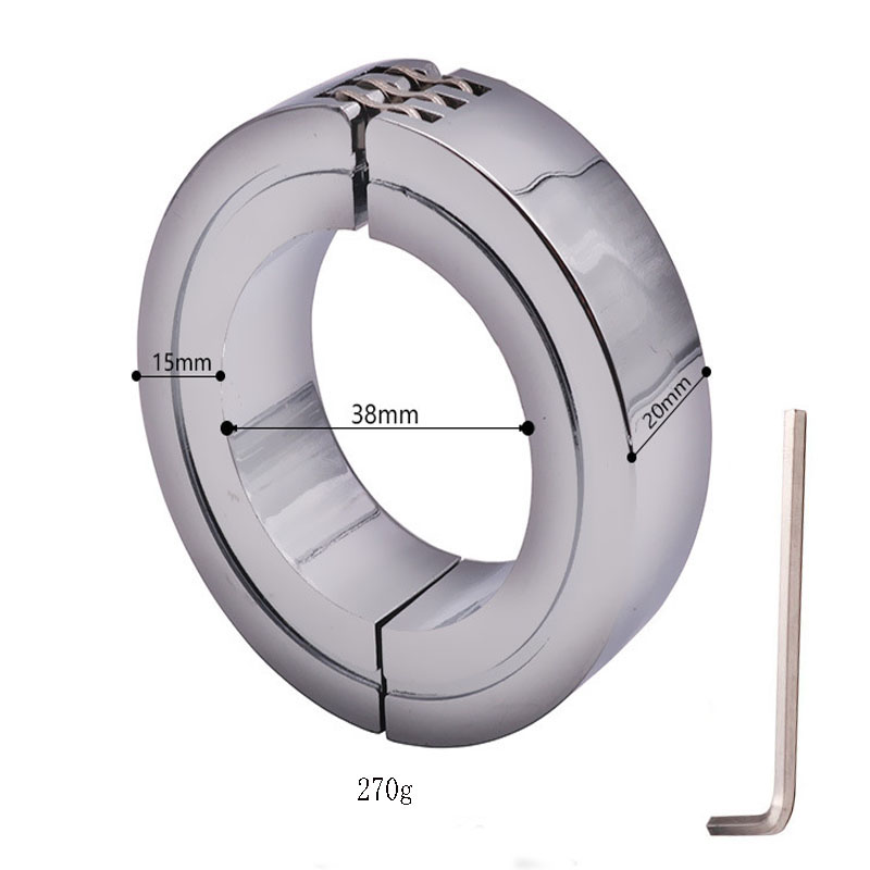Stainless Steel Male Chastity Device Adult Toy Penis Ring Semen Lock Sex Delay Stretcher - 1