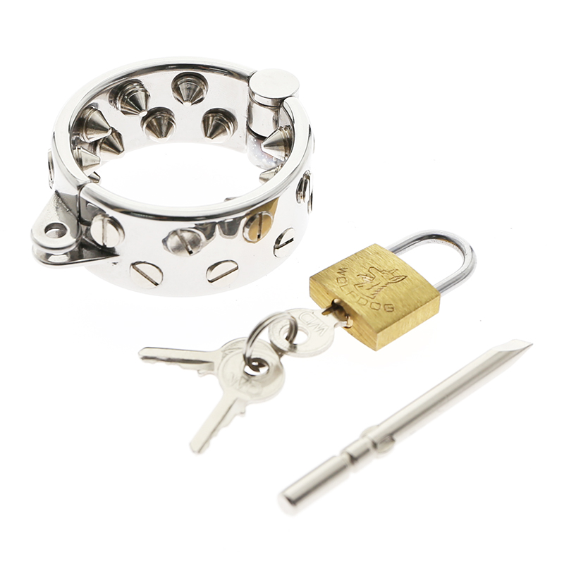 Kalis Spike Male Chastity Device Sharp 2rows Ring Scrotum Pendant Kalis Teeth Torture Tools - 7