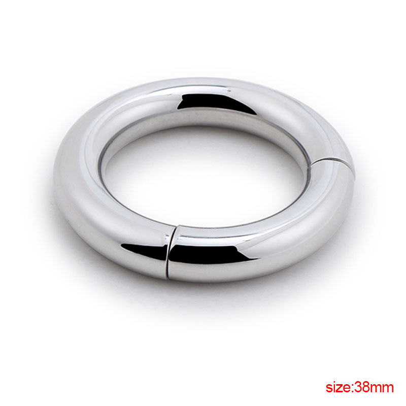 Stainless Steel Male Enhancement Magnetic Cockring Prostate Stimulating Delay Ring Ejaculation Control Sex Toy For Men - 9