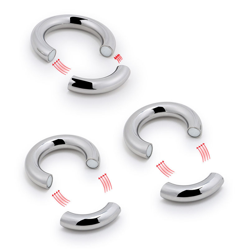 Stainless Steel Male Enhancement Magnetic Cockring Prostate Stimulating Delay Ring Ejaculation Control Sex Toy For Men - 5