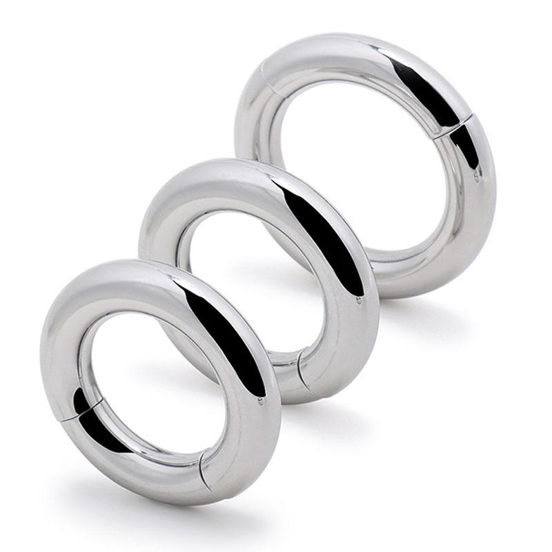 Stainless Steel Male Enhancement Magnetic Cockring Prostate Stimulating Delay Ring Ejaculation Control Sex Toy For Men - 1