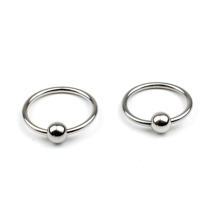 Stainless Steel Dual Ball Glans Penis Ring 30x8mm Enhances Male Pleasure Orgasm Intensifier - 5