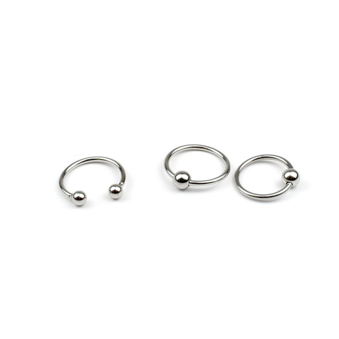 Stainless Steel Dual Ball Glans Penis Ring 30x8mm Enhances Male Pleasure Orgasm Intensifier - 4