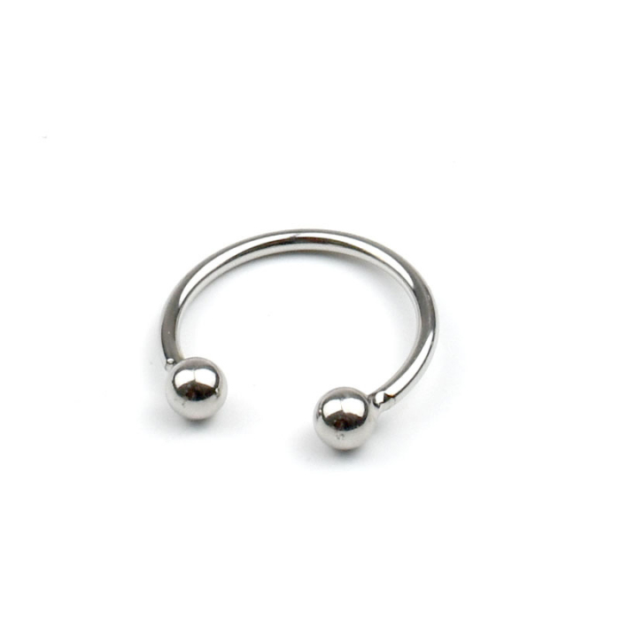 Stainless Steel Dual Ball Glans Penis Ring 30x8mm Enhances Male Pleasure Orgasm Intensifier - 3