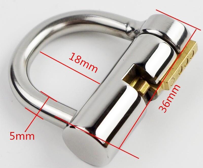 Titanium Dring Pa Lock Male Chastity Device Glans Piercing Harness Restraint With Puncture Fitting - 4