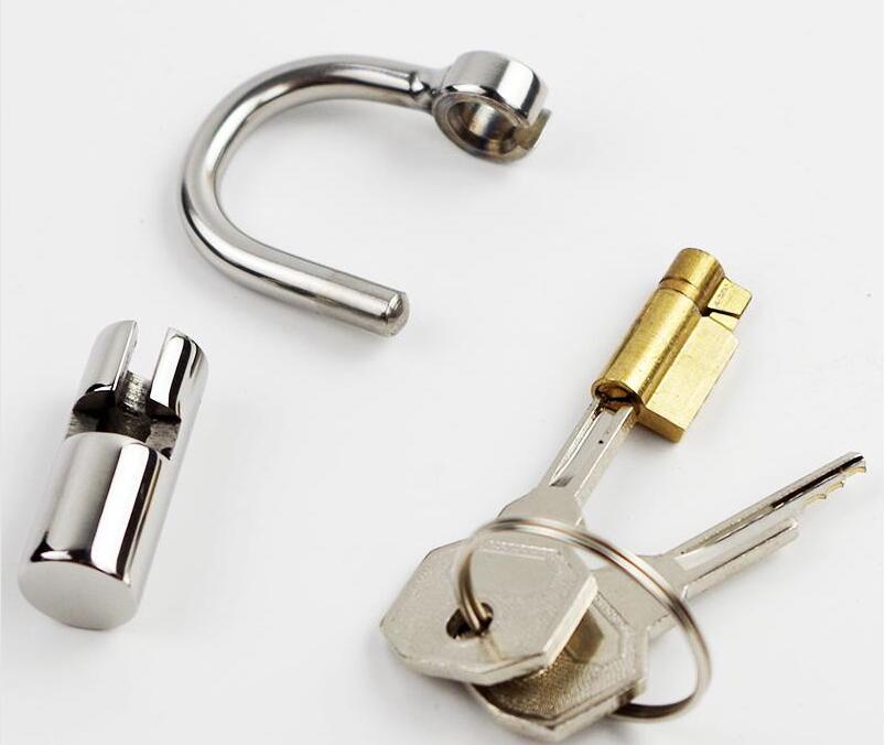 Titanium Dring Pa Lock Male Chastity Device Glans Piercing Harness Restraint With Puncture Fitting - 2