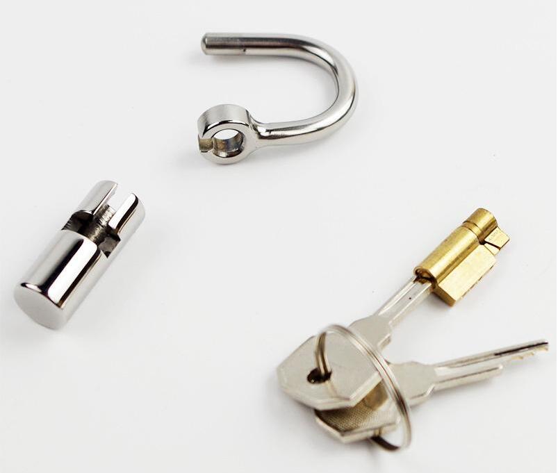 Titanium Dring Pa Lock Male Chastity Device Glans Piercing Harness Restraint With Puncture Fitting - 1