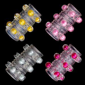 1pcs Penis Rings Condoms Beads Enlargement For Men Sleeve Rubber Sex Toys Adults Delayed Ejaculation Vagina Stimulator