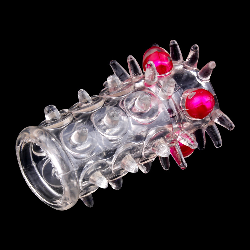 1pcs Mens Sexual Performance Enhancer Penis Rings Condoms Beads With Enlargement Sleeve Vaginal Stimulator - 3