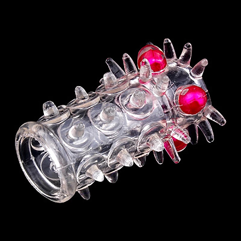 1pcs Mens Sexual Performance Enhancer Penis Rings Condoms Beads With Enlargement Sleeve Vaginal Stimulator - 1