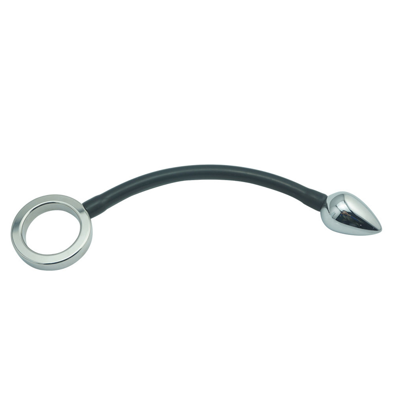 Stainless Steel Silicone Male Enhancing Cock Ring With Heavy Pendent Ball Gayfriendly Cbt Toy - 19