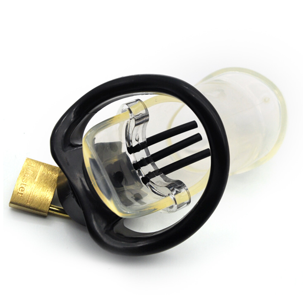1pcs Anticheating Male Chastity Device Ring Secure Antishedding Cock Cage Available In 2 Colors - 7
