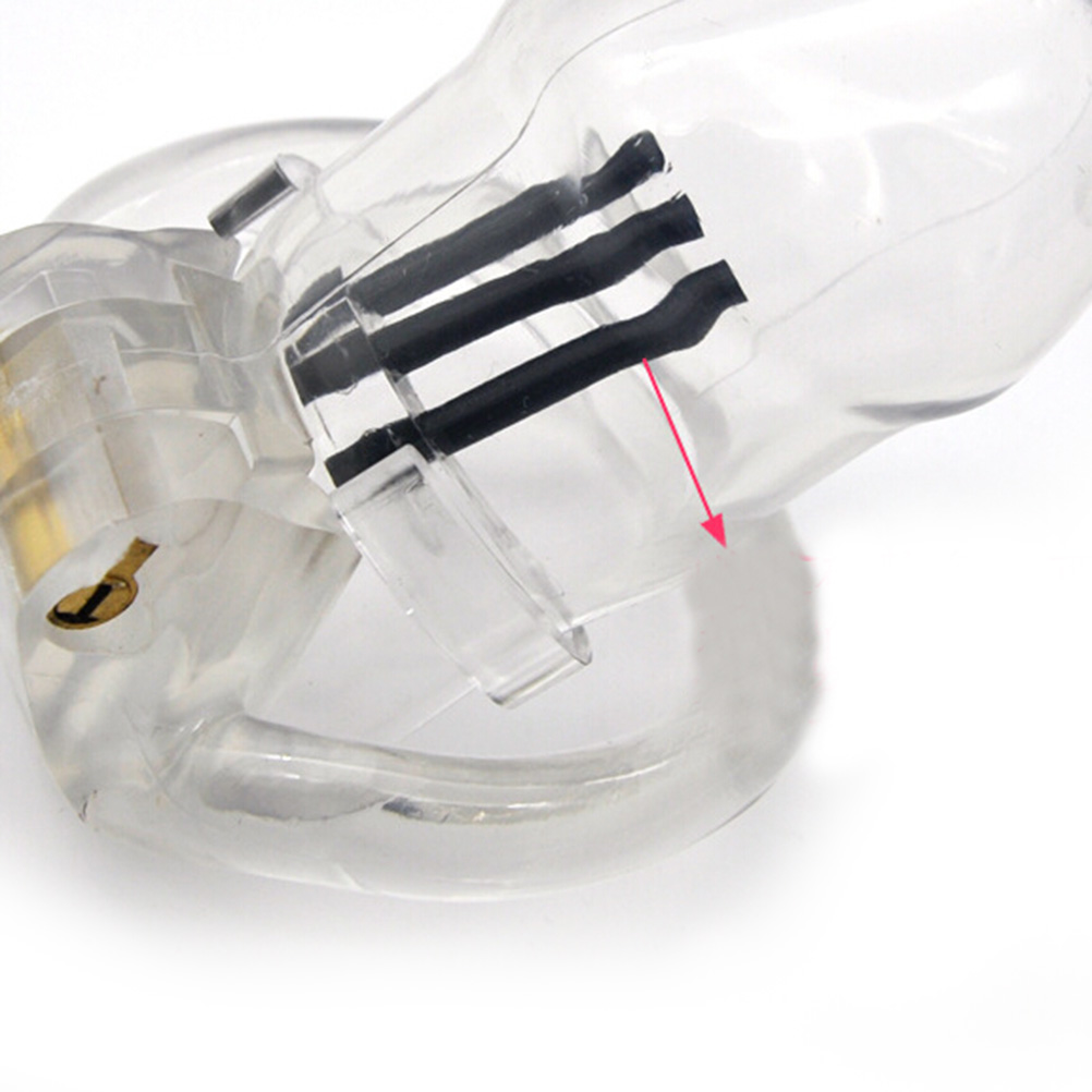1pcs Anticheating Male Chastity Device Ring Secure Antishedding Cock Cage Available In 2 Colors - 6