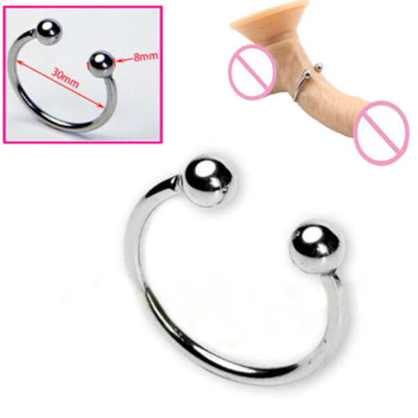 Stainless Steel Dual Ball Penis Ring For Enhanced Orgasm Male Sexual Enhancement Products - 3