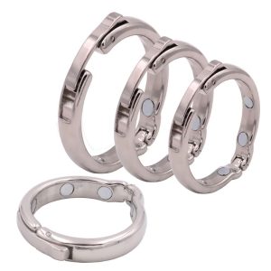 Metal Foreskin Correction Penis Ring Adjustable Size Magnetic Glans Physiotherapy Male Circumcision V Type Cock