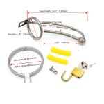 Male Urethral Sound Lock In Chastity Device 4 Rings Size Fetish Metal Sex Toy Catheter Insertion Cage For Men G103 - 4