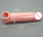 Penis Sleeve Extender Condom Reusable Cock Ring Delay Extensions Adult Sex Toys For Men - 6