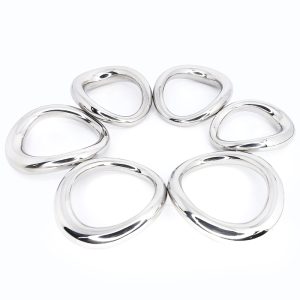 Stainless Steel Ball Stretcher Cock Ring Penis Bondage Lock Heavy Male Metal Scrotum Delay Ejaculation Bdsm Sex Toy Men