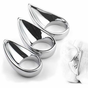 Licker Cock Ring Unique Shape Extra Stimulation Stainless Metal Penis Delay Ejaculation Bdsm Sex Toy Men - 2