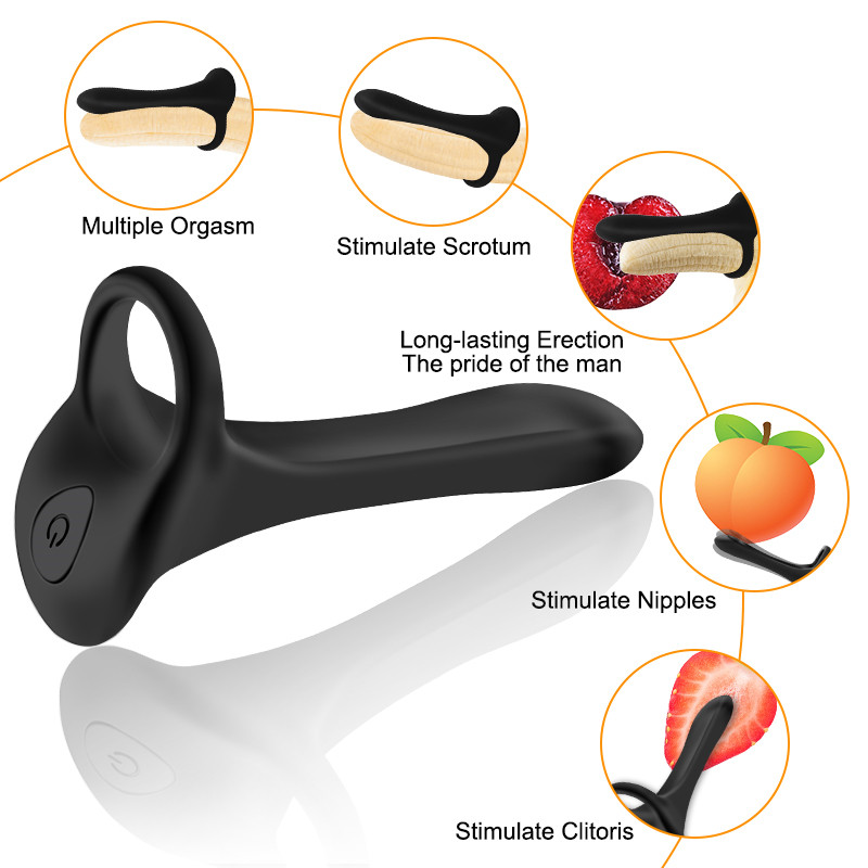 Male Enhancement Vibrating Cock Rings Penis Enlargement Device Delay Ejaculation Aid Mens Intimate Sex Toy - 5