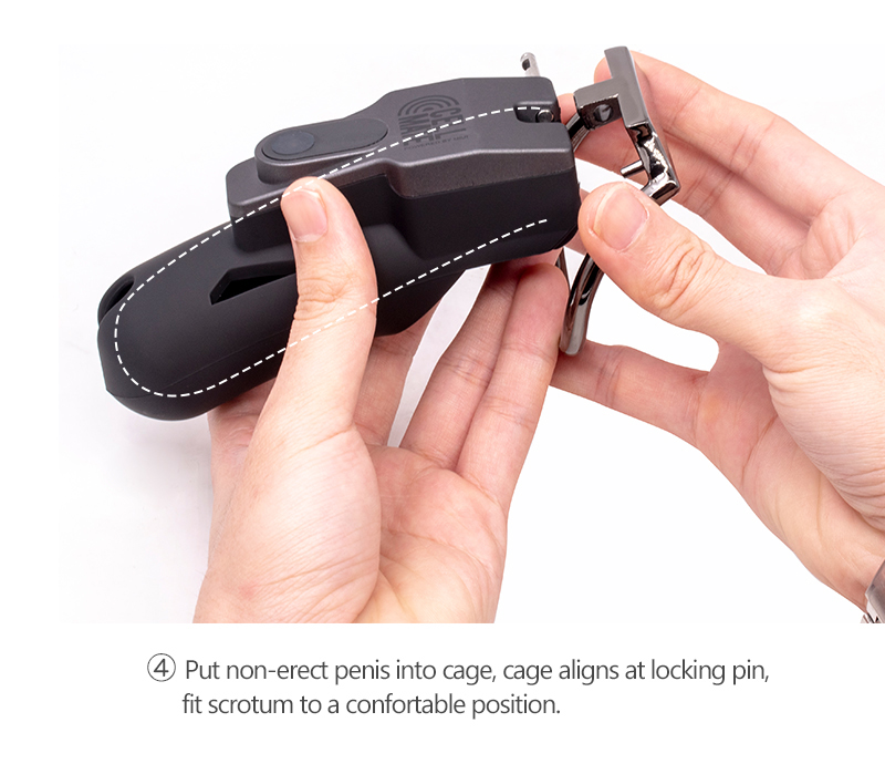 Qiui Cell Mate Chastity Cage Bluetooth Controlled Male Device With Cock Ring Virginity Maintaining Sex Toys For Men - 5