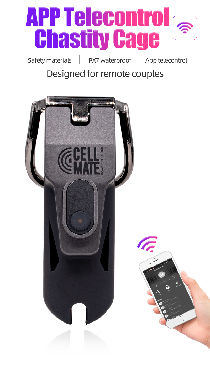 Qiui Cell Mate Chastity Cage Bluetooth Controlled Male Device With Cock Ring Virginity Maintaining Sex Toys For Men - 1