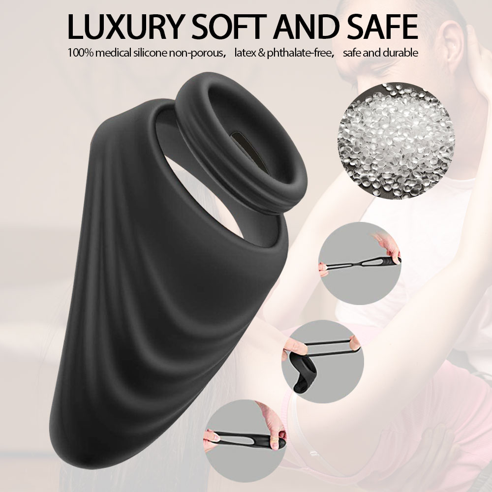 Male Vibrating Cock Ring Clitoral Stimulator Delay Ejaculation Aid Adult Sex Toy For Couples Mens Pleasure Enhancer Masturbator - 11