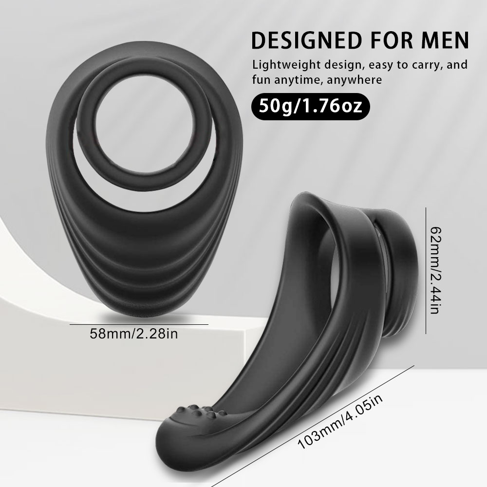 Male Vibrating Cock Ring Clitoral Stimulator Delay Ejaculation Aid Adult Sex Toy For Couples Mens Pleasure Enhancer Masturbator - 9