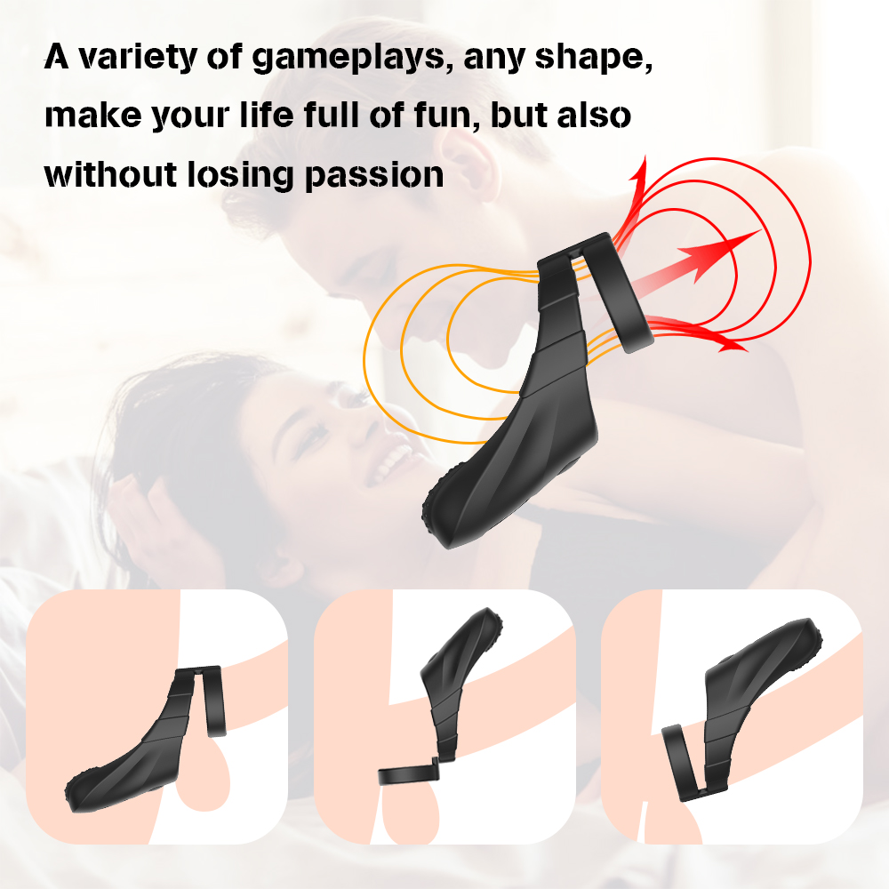 Male Vibrating Cock Ring Clitoral Stimulator Delay Ejaculation Aid Adult Sex Toy For Couples Mens Pleasure Enhancer Masturbator - 7