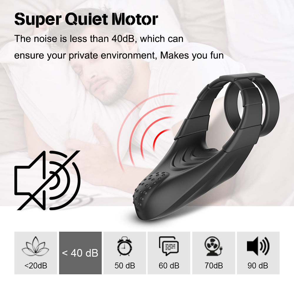 Male Vibrating Cock Ring Clitoral Stimulator Delay Ejaculation Aid Adult Sex Toy For Couples Mens Pleasure Enhancer Masturbator - 6