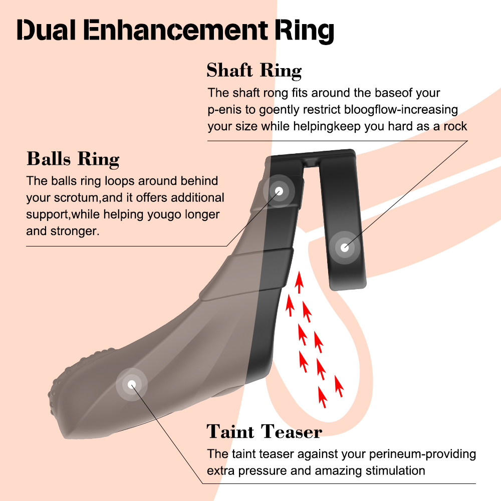 Male Vibrating Cock Ring Clitoral Stimulator Delay Ejaculation Aid Adult Sex Toy For Couples Mens Pleasure Enhancer Masturbator - 3