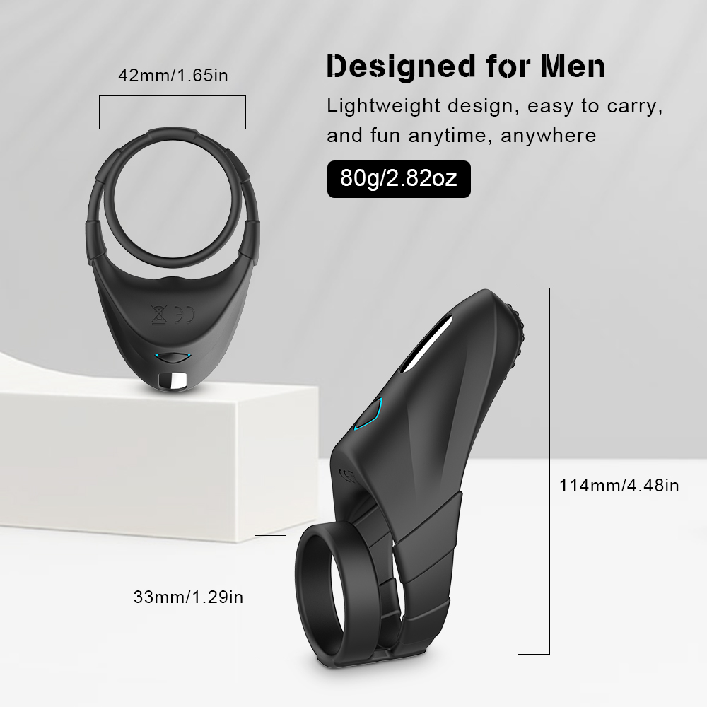 Male Vibrating Cock Ring Clitoral Stimulator Delay Ejaculation Aid Adult Sex Toy For Couples Mens Pleasure Enhancer Masturbator - 2