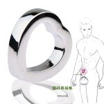 Heavy Penis Bondage Cock Lock Ring Duty Male Stainless Metal Ball Scrotum Pendant Stretcher Delay Ejaculation Bdsm Sex Toy Men - 3