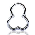 Heavy Penis Bondage Cock Lock Ring Duty Male Stainless Metal Ball Scrotum Pendant Stretcher Delay Ejaculation Bdsm Sex Toy Men - 2