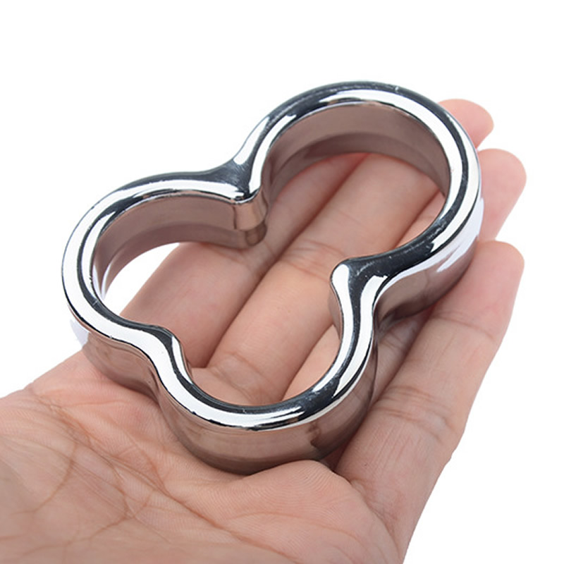 Stainless Steel Male Chastity Device Scrotum Pendant Delay Ejaculation Bdsm Sex Toy For Men - 4
