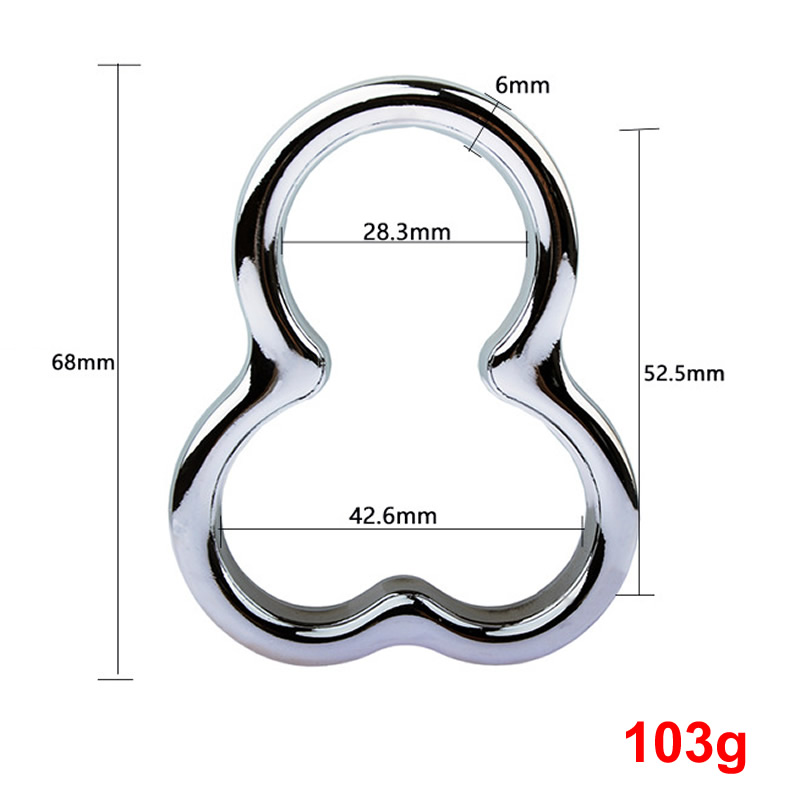 Stainless Steel Male Chastity Device Scrotum Pendant Delay Ejaculation Bdsm Sex Toy For Men - 3