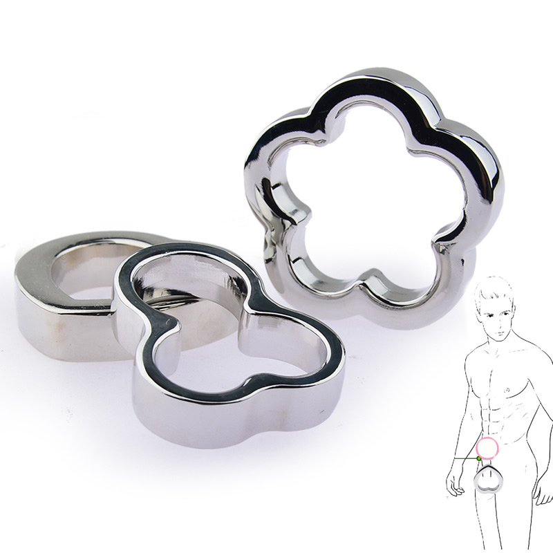 Stainless Steel Male Chastity Device Scrotum Pendant Delay Ejaculation Bdsm Sex Toy For Men - 1