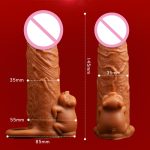 Fan Qie Mei Silicone G-spot Stimulate Vibrating Penis Sleeves Reusable Extender Condoms Sleeve Delay Time Sex Toys For Men - 2