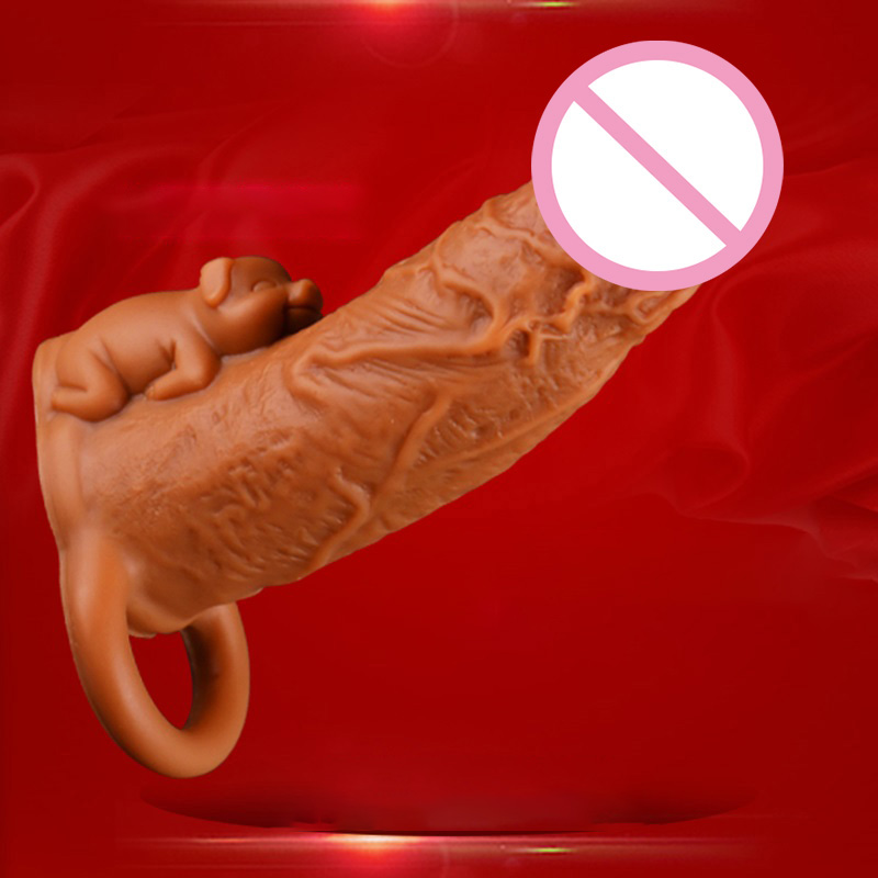 Fan Qie Mei Silicone Gspot Vibrating Penis Sleeve Reusable Delay Time Extender Condom Mens Sexual Enhancement Toy - 3