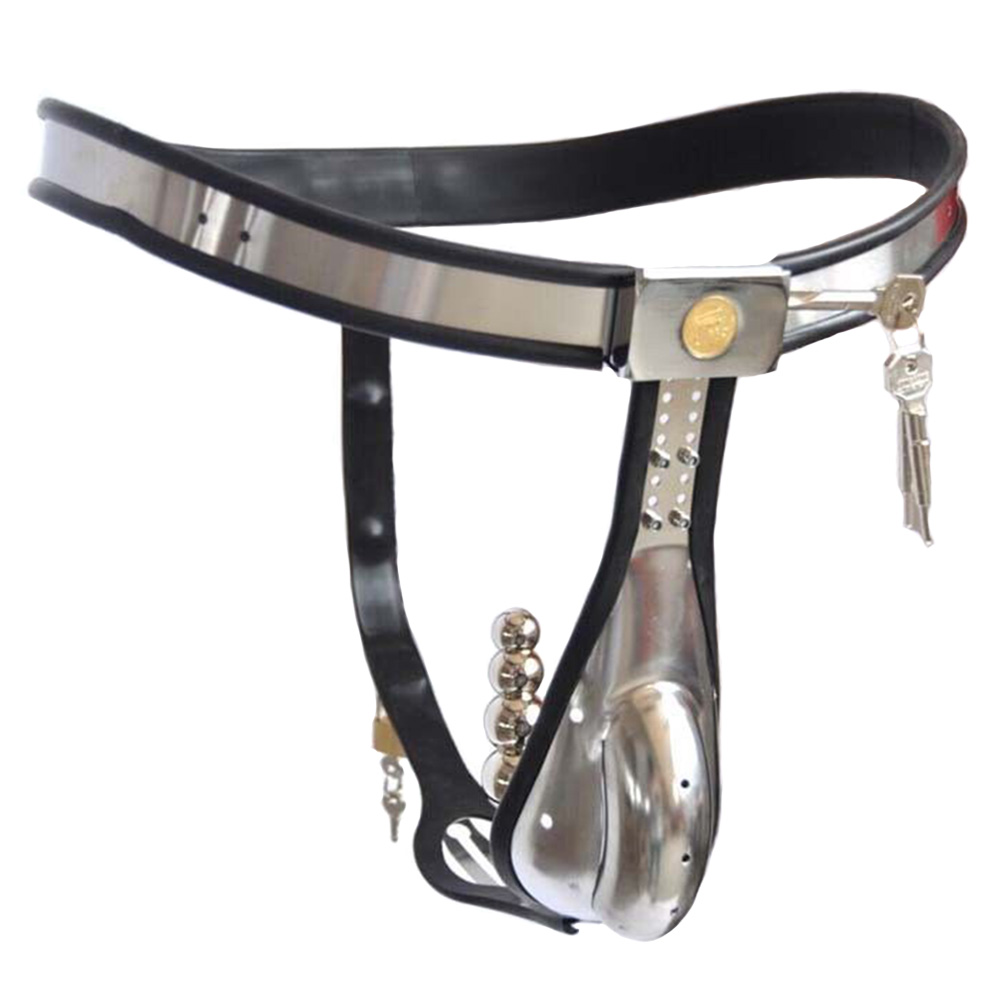Manyjoy Stainless Steel Male Chastity Belt With Anal Plug Bdsm Bondage Lock Cage Device Erotic Adult Sex Toy - 1