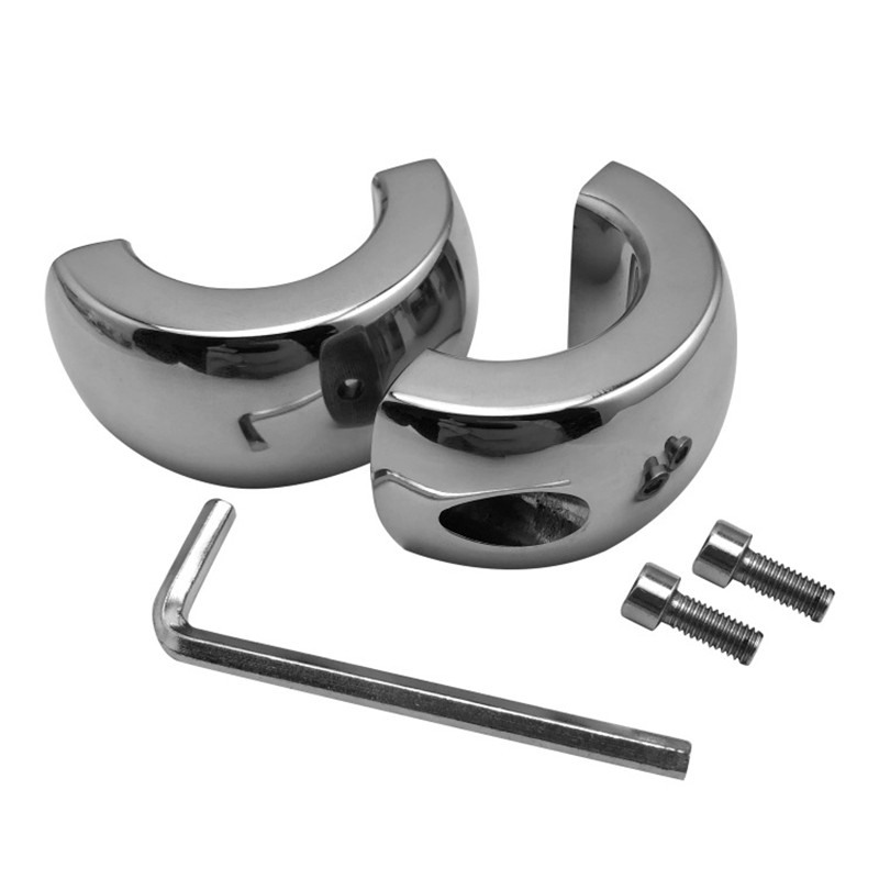 Stainless Steel Chastity Device Heavy Scrotal Bondage Ring Fetish Sex Toy For Men - 5