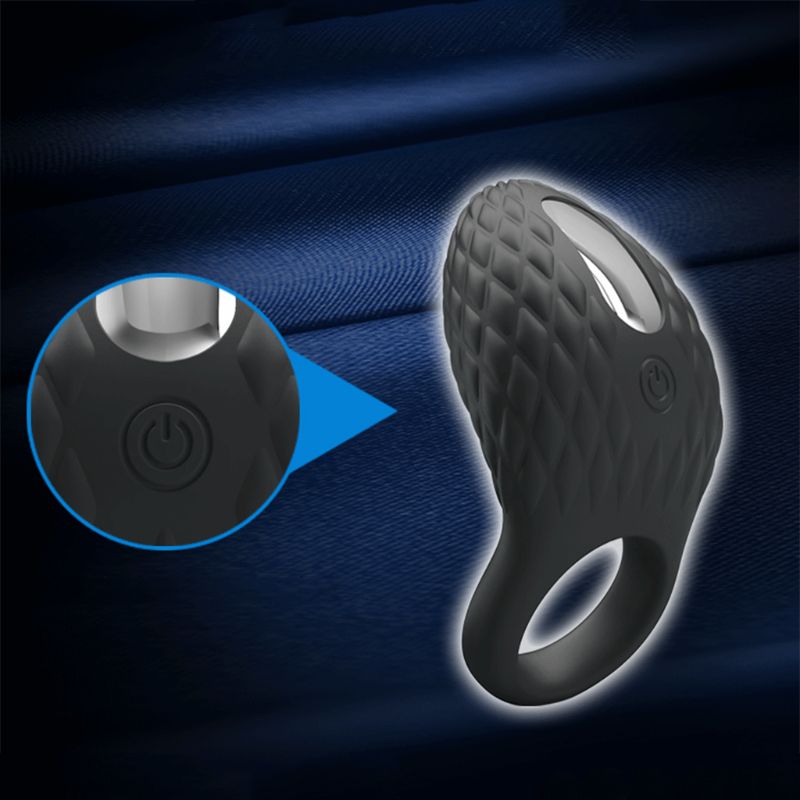Waterproof Rechargeable Full Silicone Vibrating Cock Ring Powerful Penis Vibrator With Clitorial Stimulation Vibes - 1